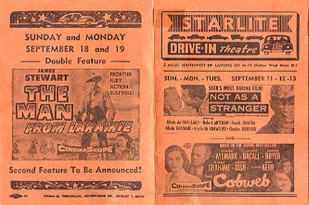 Starlite Drive-In Theatre - 1955 FLYER